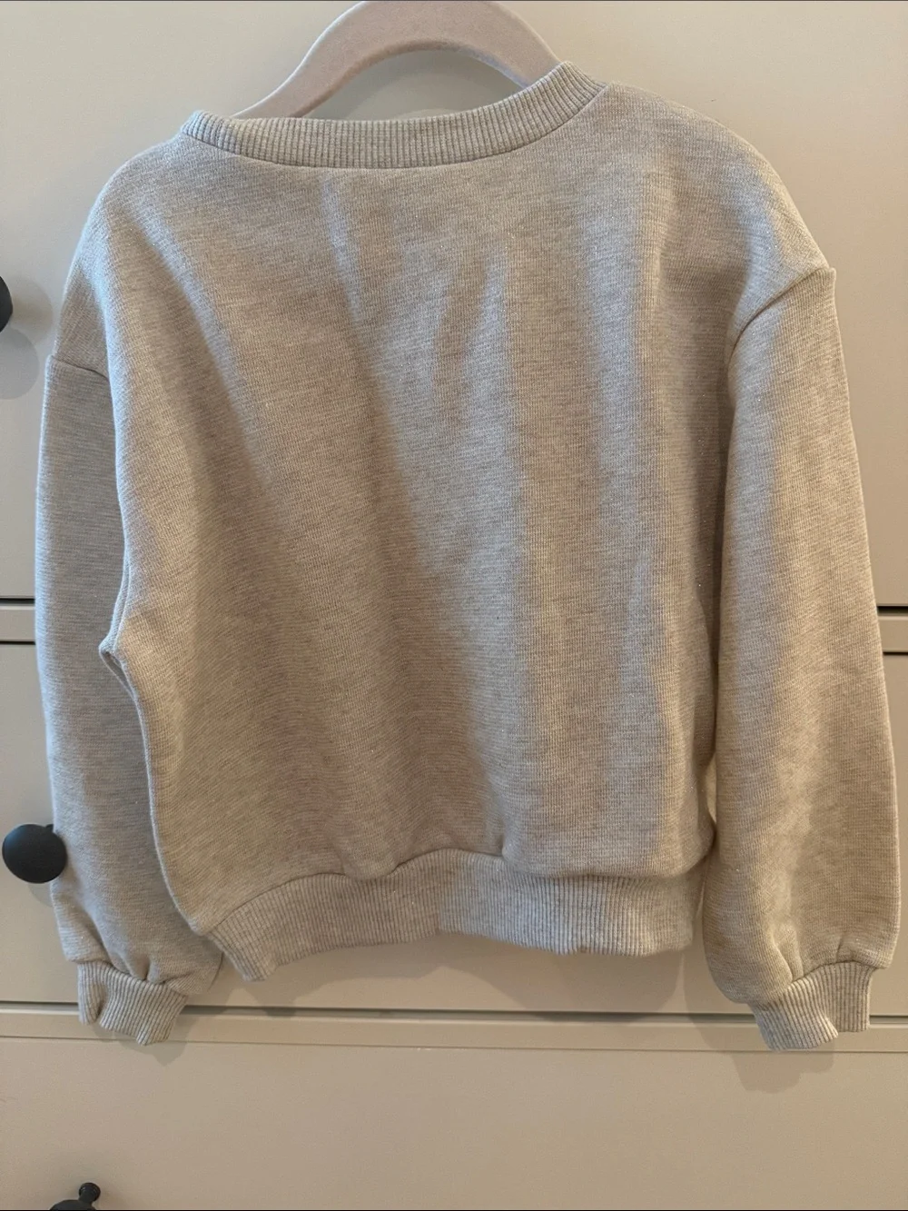 NWT Mayoral Tan Graphic Dog Appliqué Crewneck Sweater with Shimmer in the Fabric